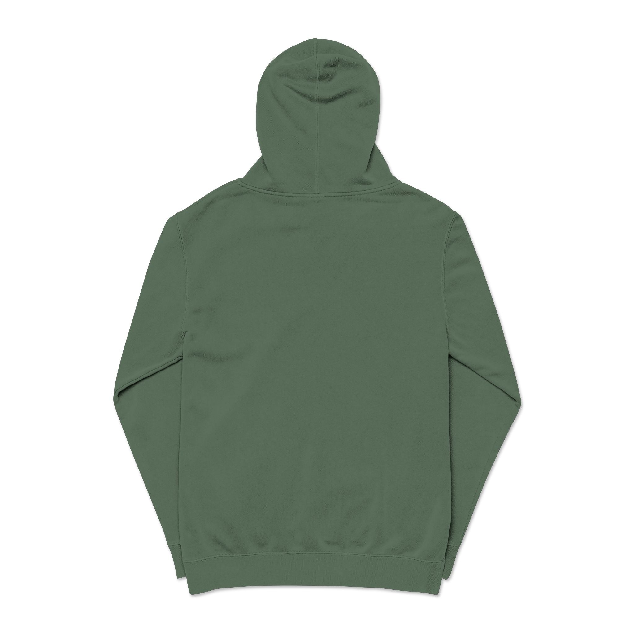 Pigment-Dyed Hoodie — Retro Blue Cassette Neon Cyberpunk Pullover