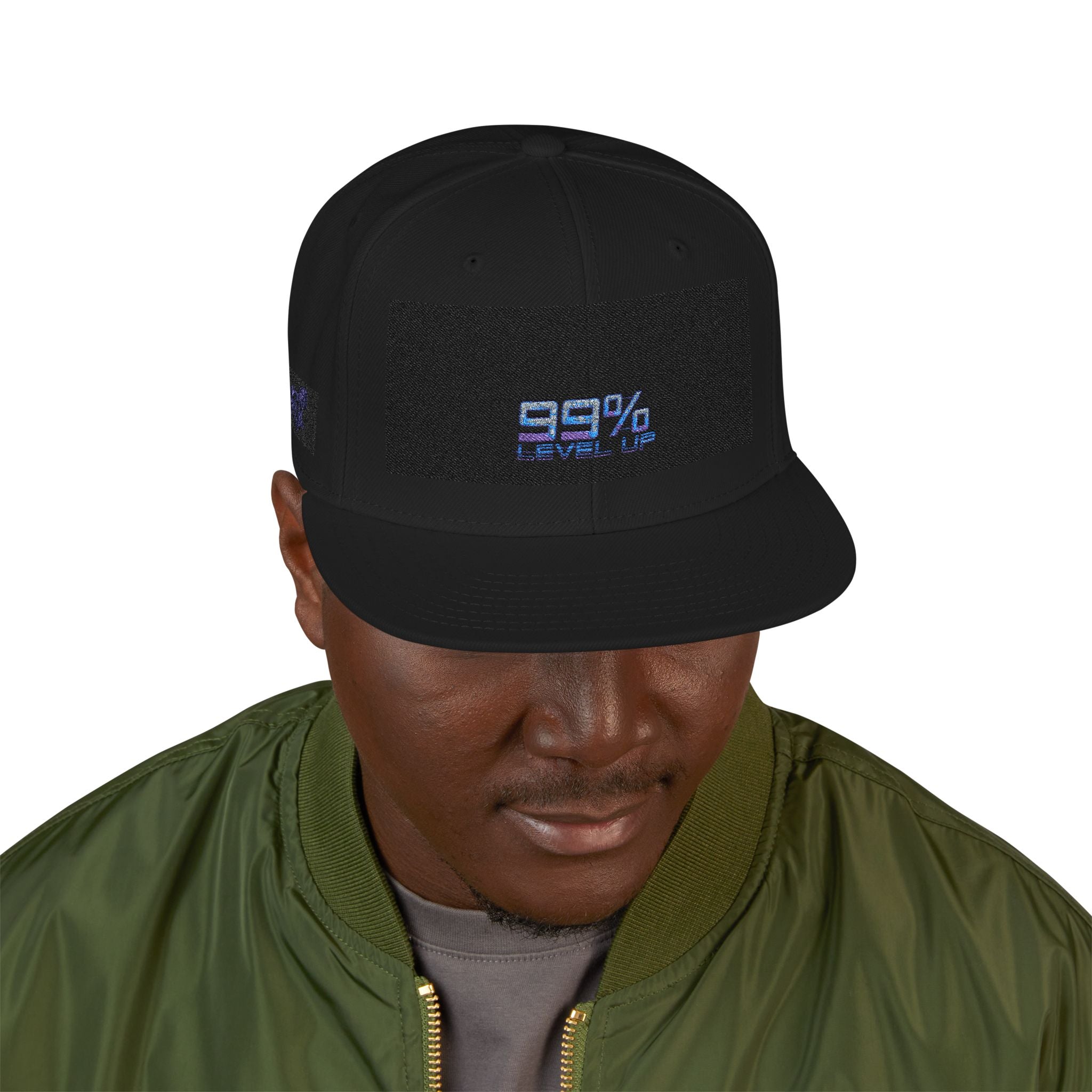 Neon Grid Snapback — Cyberpunk Embroidered Street Cap