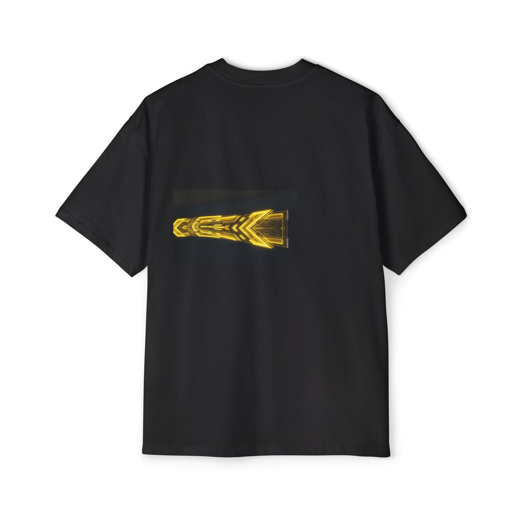 Glitch Override Tee — Futuristic Cyber Graphic Oversized T-Shirt