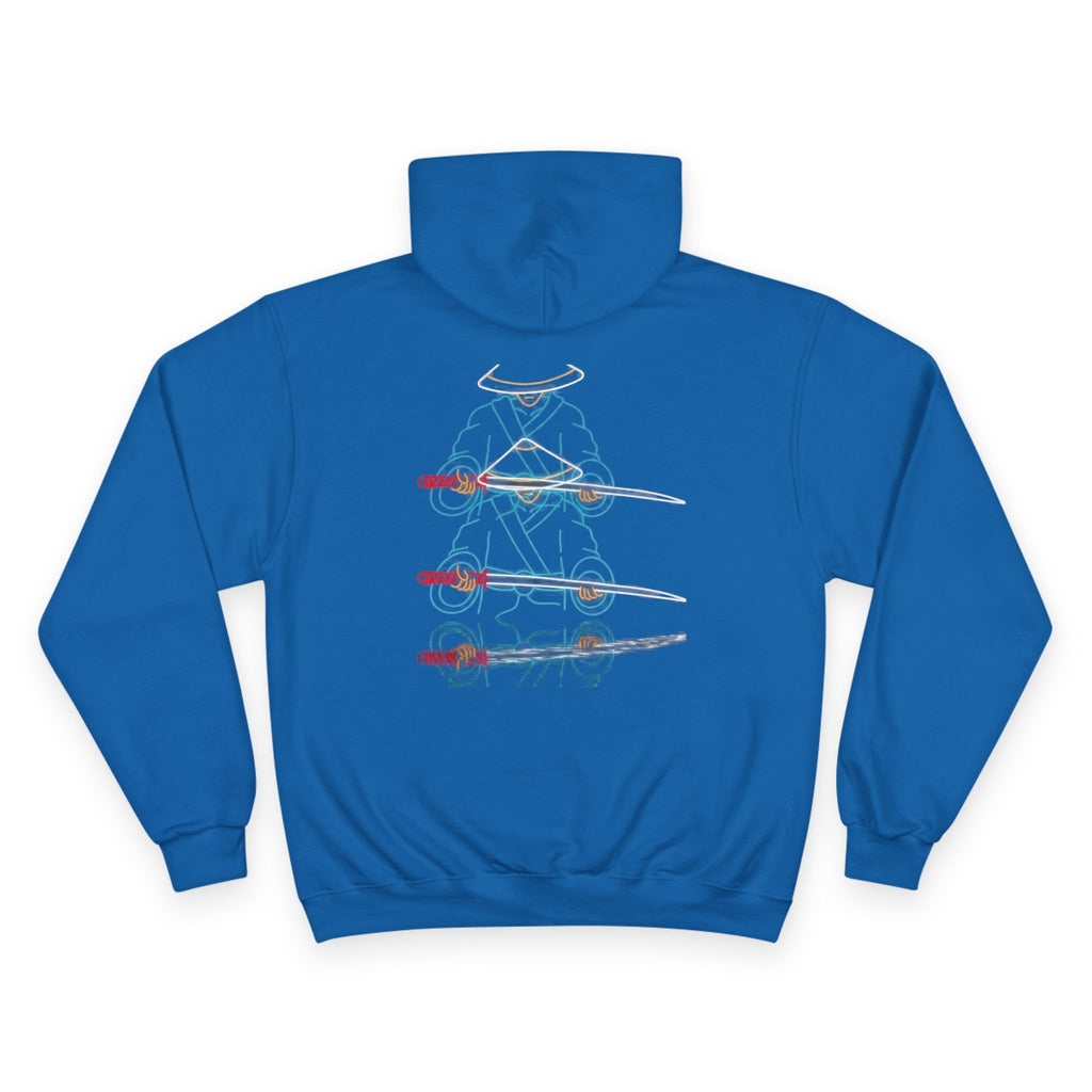 Skateboard Neon Lines Hoodie – Retro Skate Graphic Champion Sweatshirt