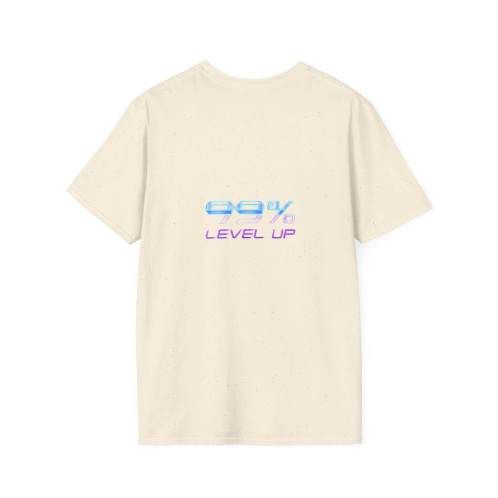Neon Rider T-Shirt — Pink Horse Front & “99% Level Up” Retro Back