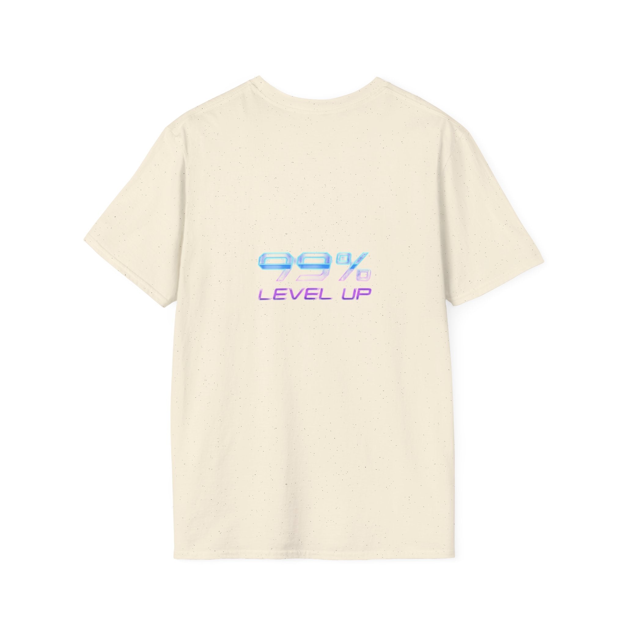 Neon Rider T-Shirt — Pink Horse Front & “99% Level Up” Retro Back