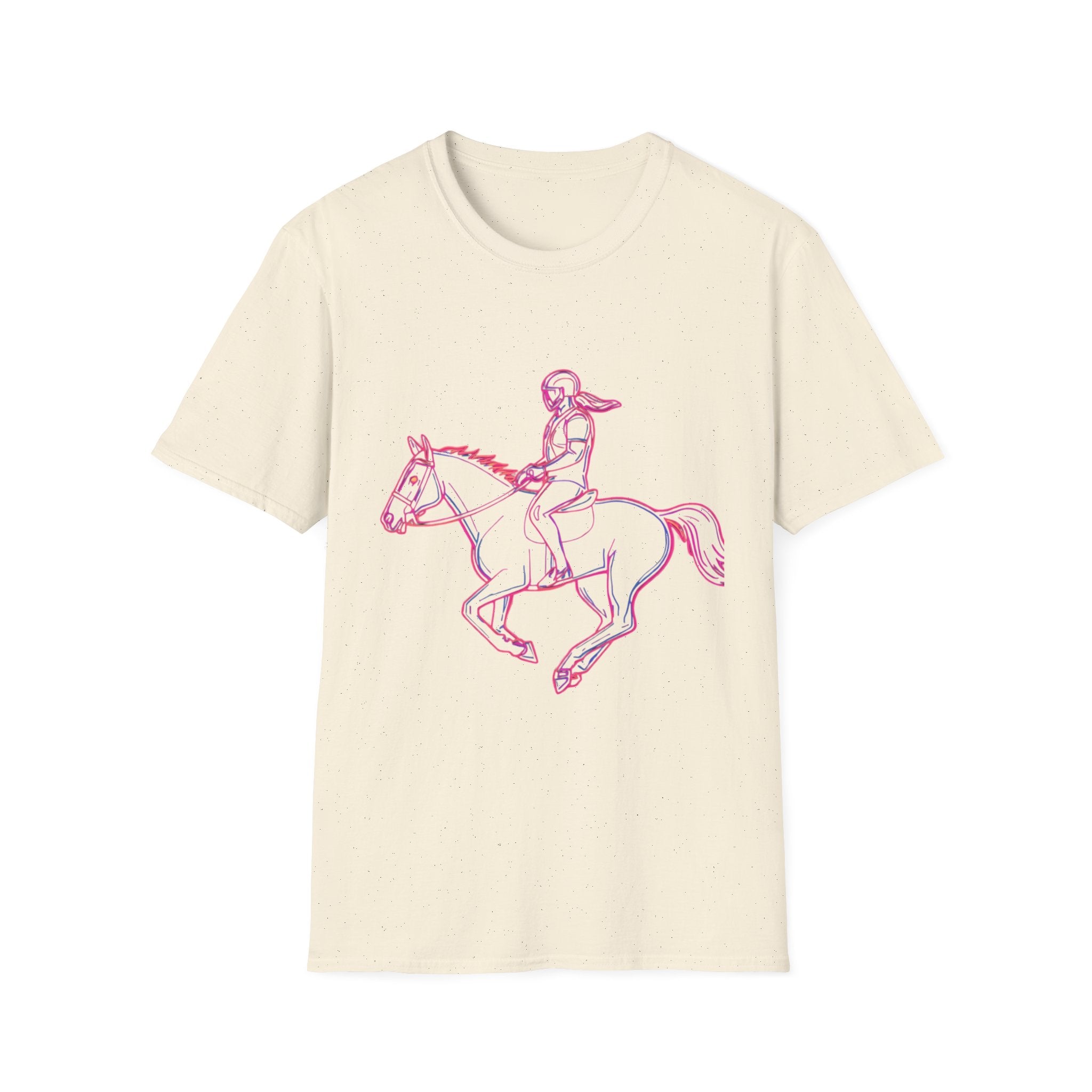 Neon Rider T-Shirt — Pink Horse Front & “99% Level Up” Retro Back