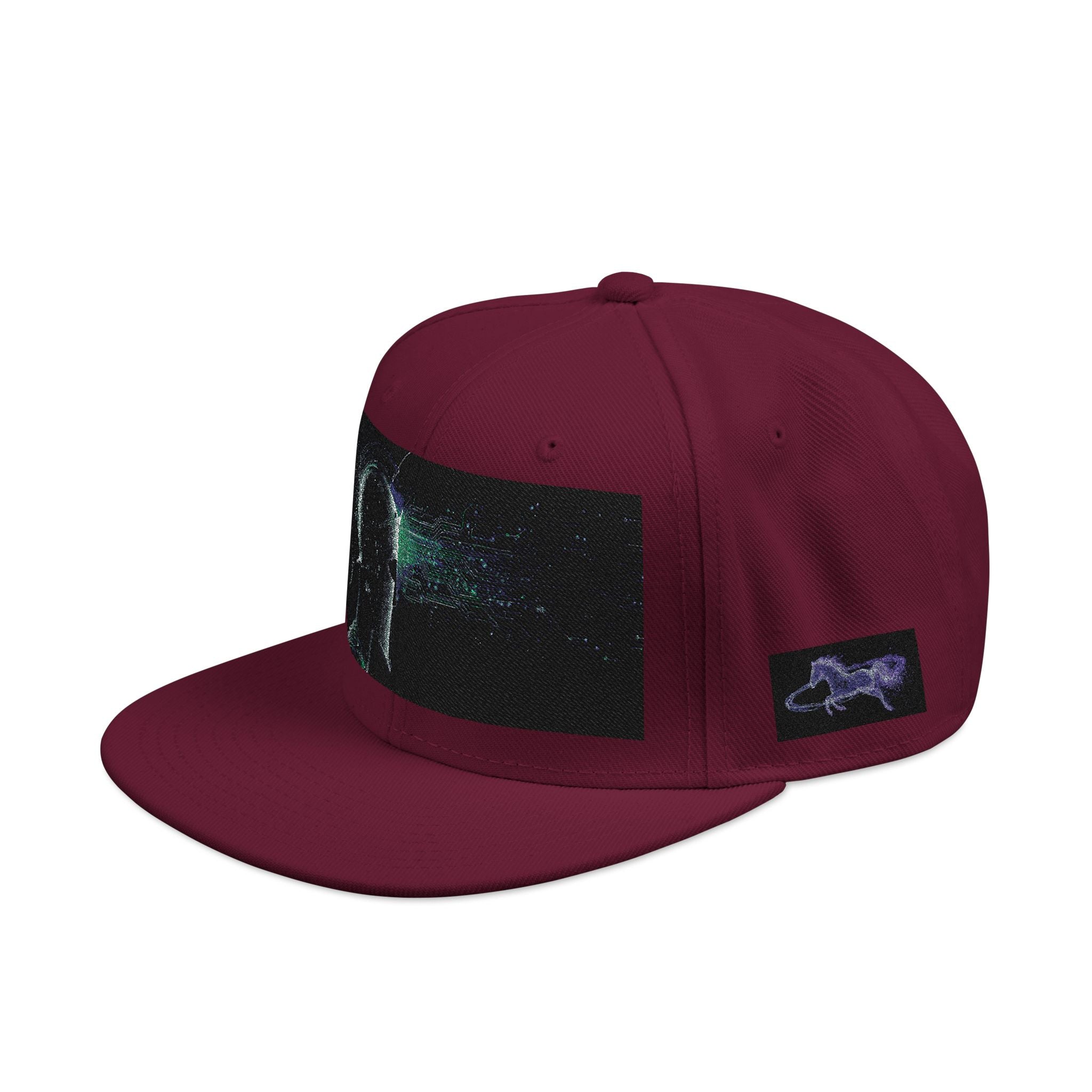 Galaxy Embroidered Snapback Hat — Space Nebula Neon Cyber Cap