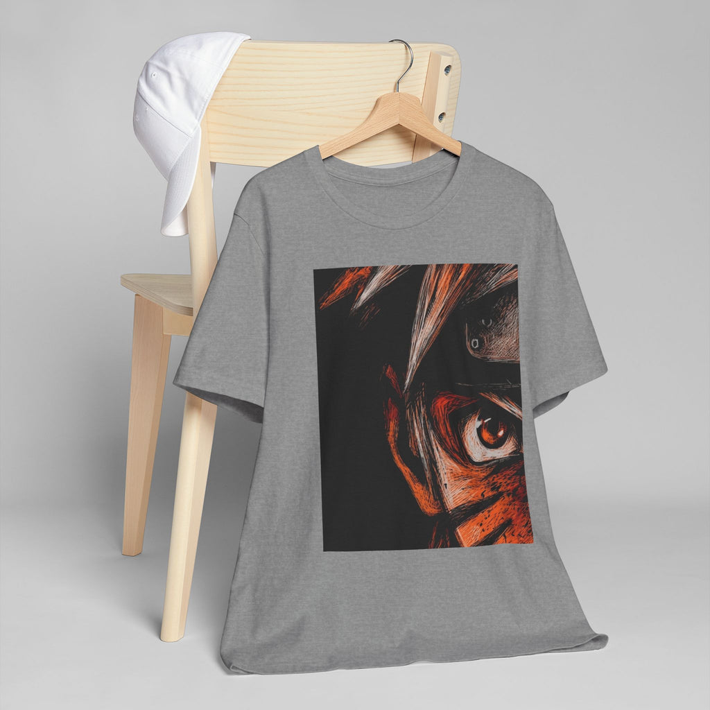Anime Eye Portrait T-Shirt — Intense Ninja Gaze Graphic Tee