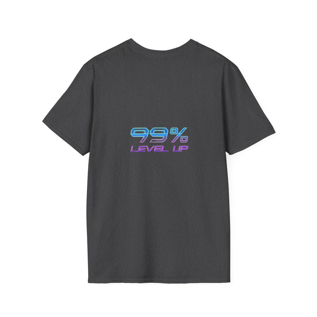 Neon Rider T-Shirt — Pink Horse Front & “99% Level Up” Retro Back