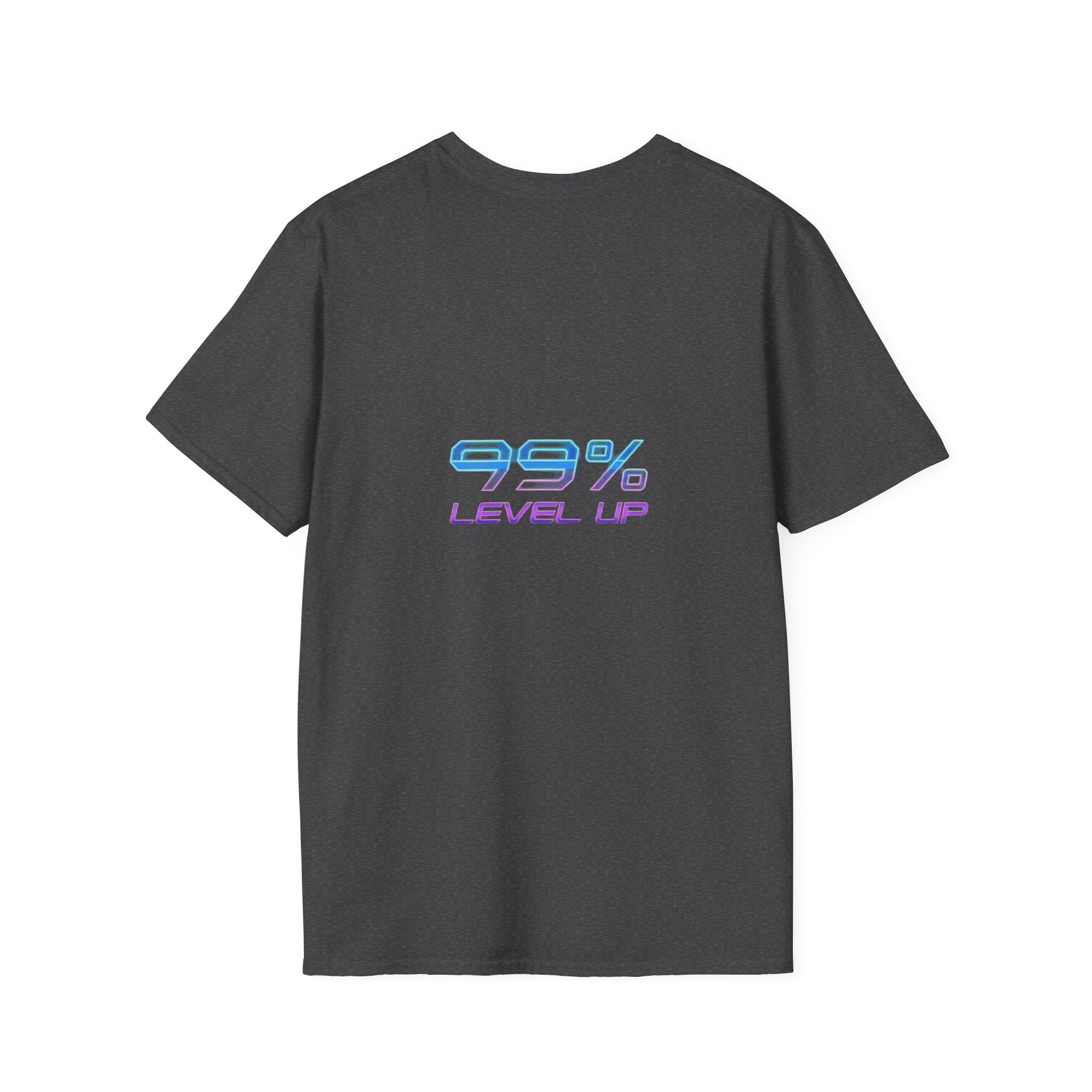 Neon Rider T-Shirt — Pink Horse Front & “99% Level Up” Retro Back
