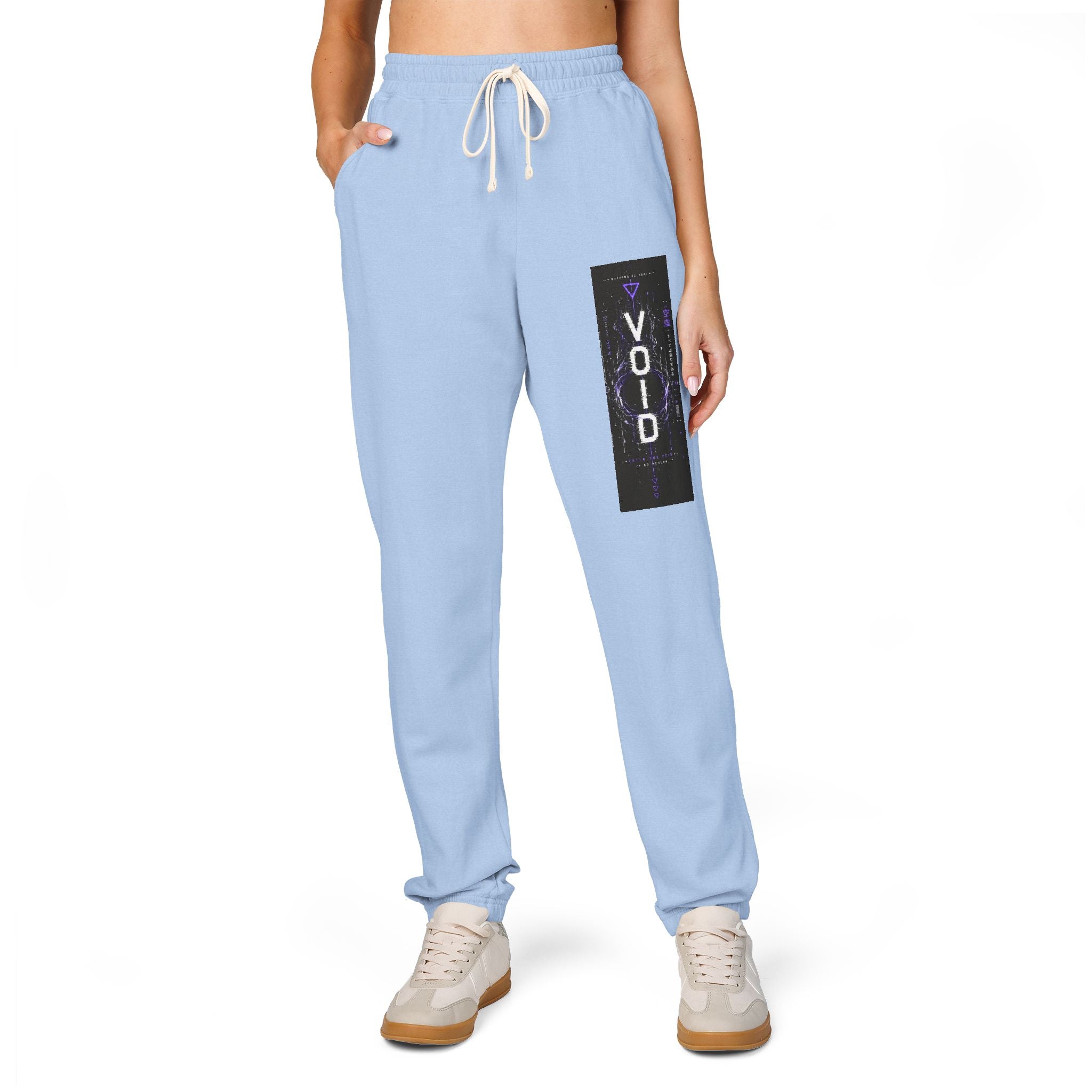 Void Graphic Sweatpants – Relaxed Garment-Dyed Fleece Joggers