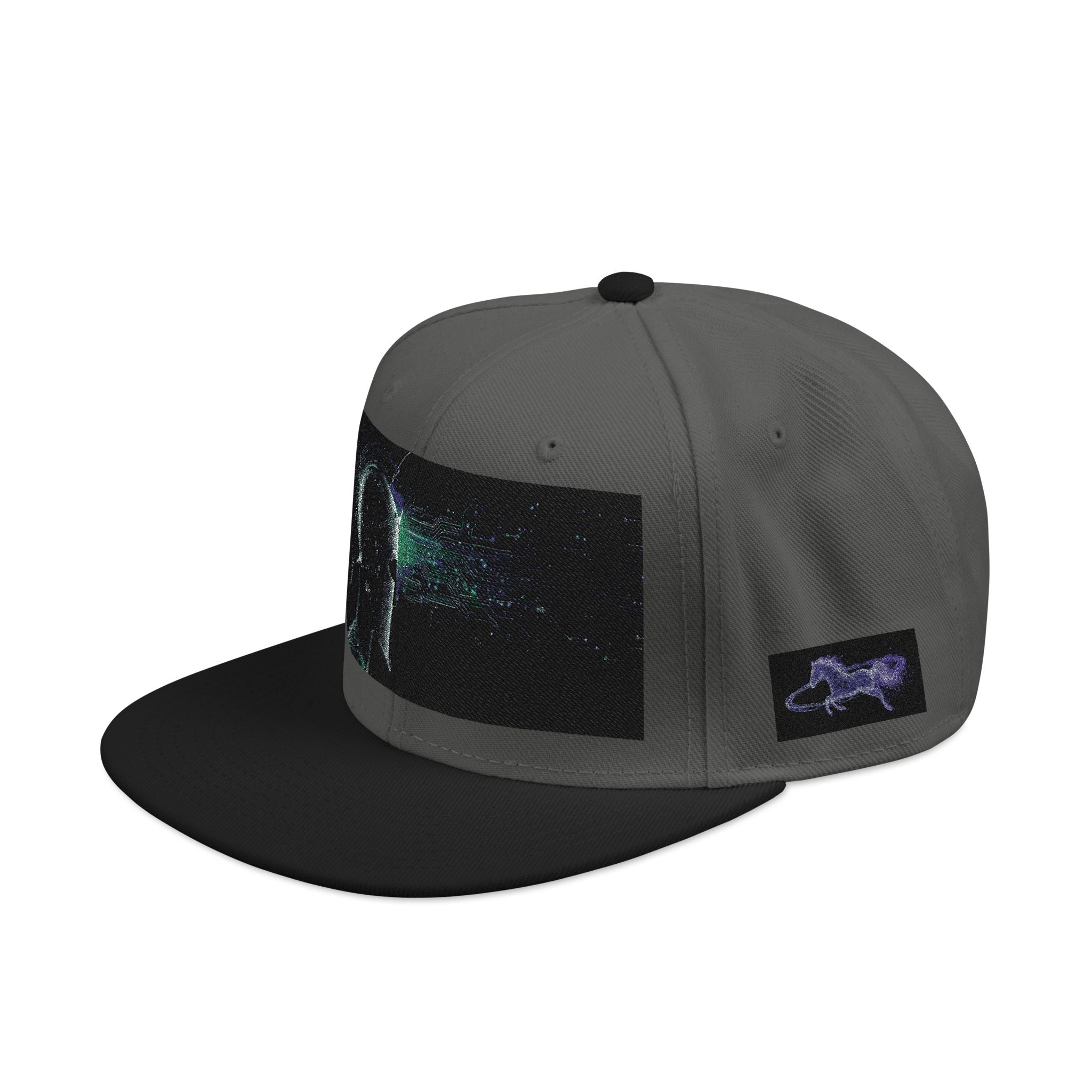 Galaxy Embroidered Snapback Hat — Space Nebula Neon Cyber Cap