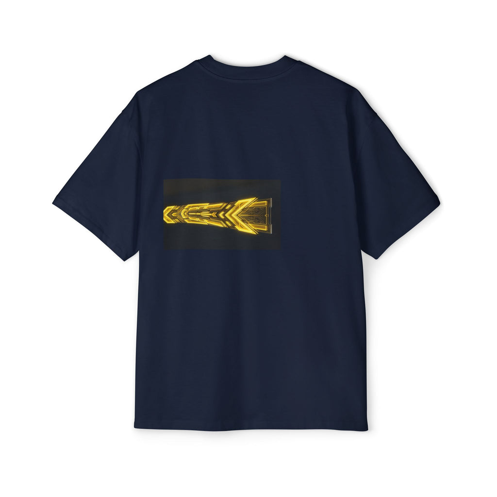 Glitch Override Tee — Futuristic Cyber Graphic Oversized T-Shirt