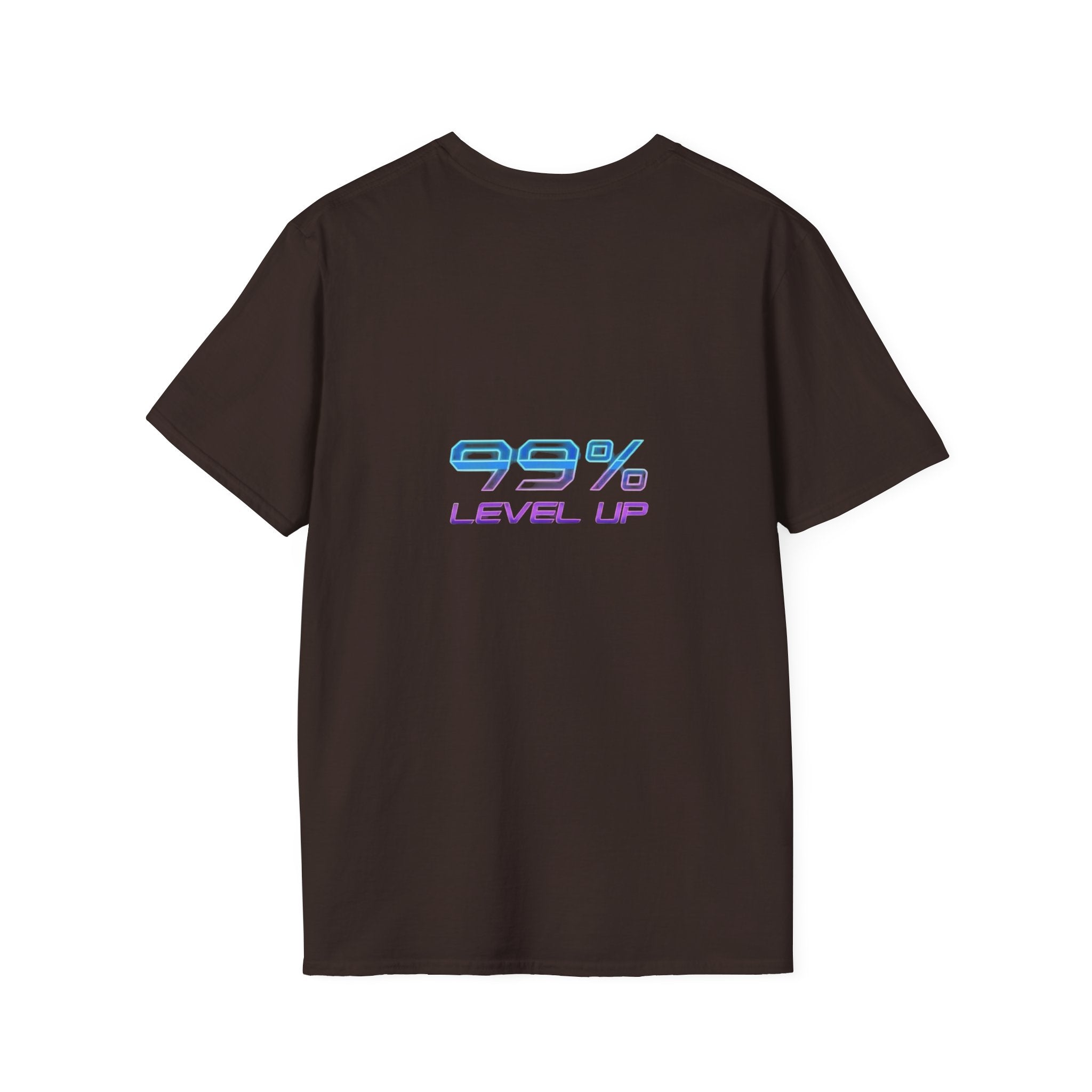 Neon Rider T-Shirt — Pink Horse Front & “99% Level Up” Retro Back