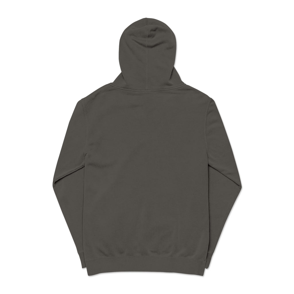 Pigment-Dyed Hoodie — Retro Blue Cassette Neon Cyberpunk Pullover
