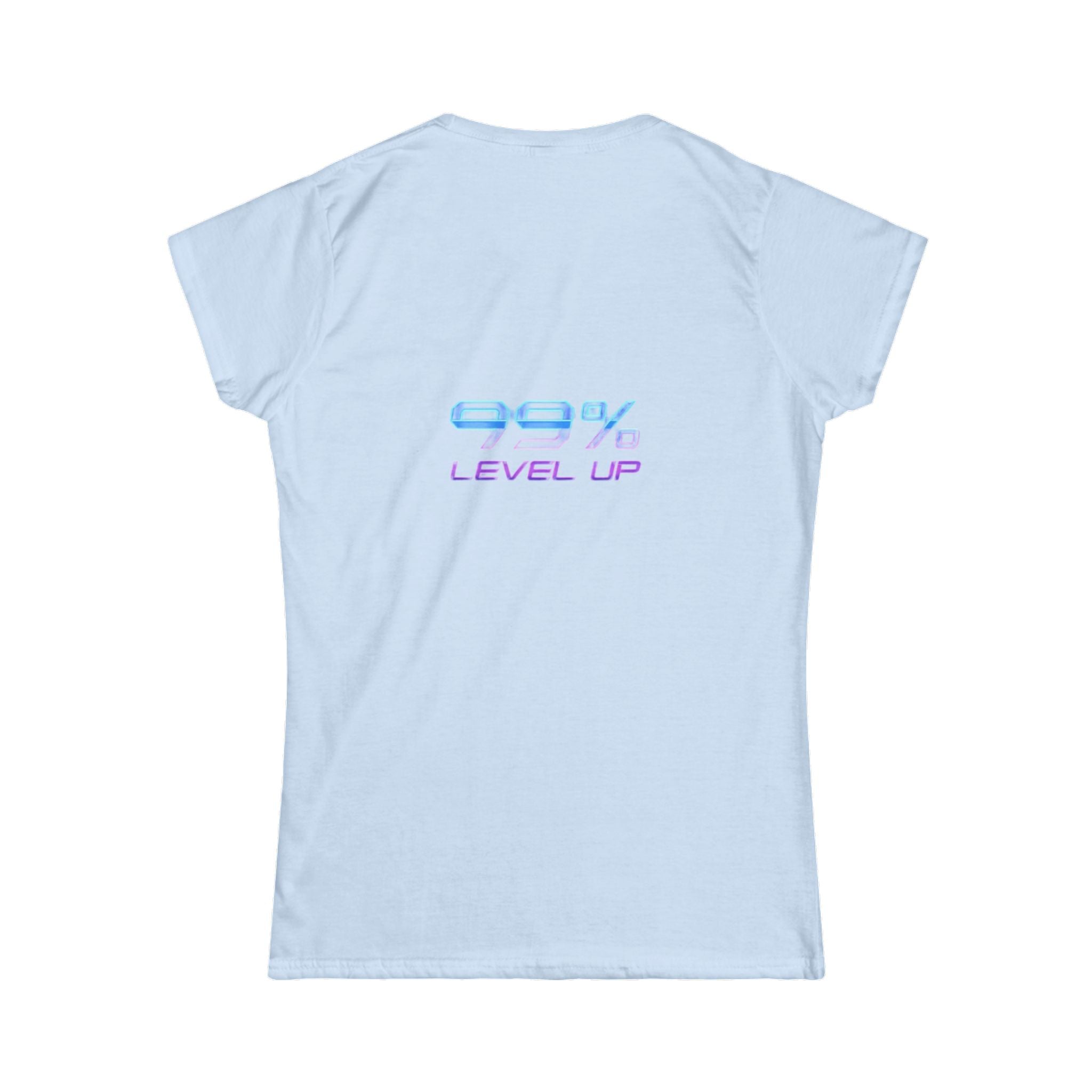 Ski Cat Graphic Tee — 'Level Up' Retro Gaming Skiing Women's T‑Shirt