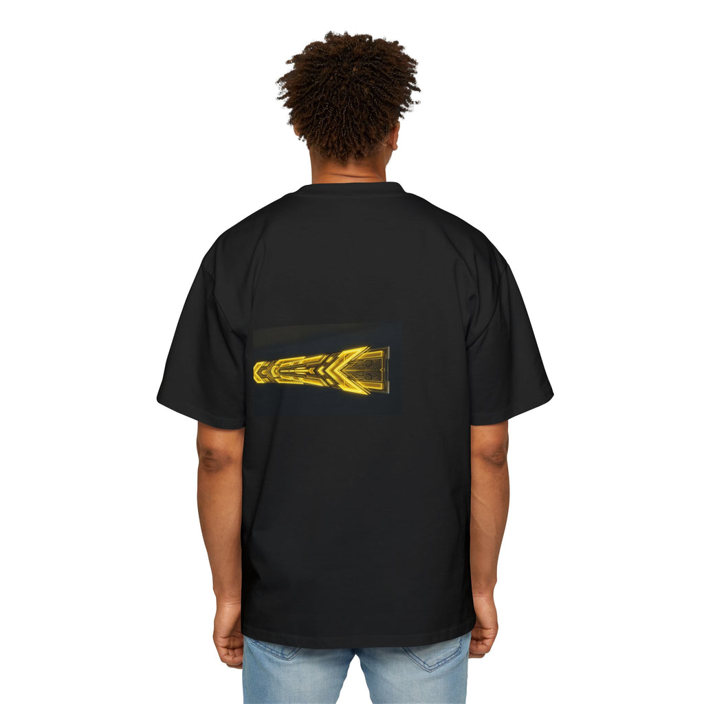 Glitch Override Tee — Futuristic Cyber Graphic Oversized T-Shirt