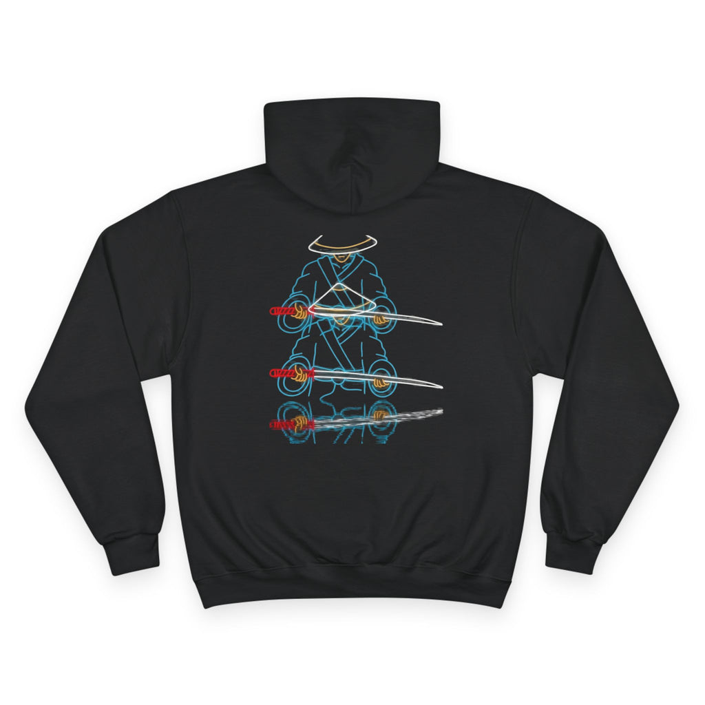 Skateboard Neon Lines Hoodie – Retro Skate Graphic Champion Sweatshirt