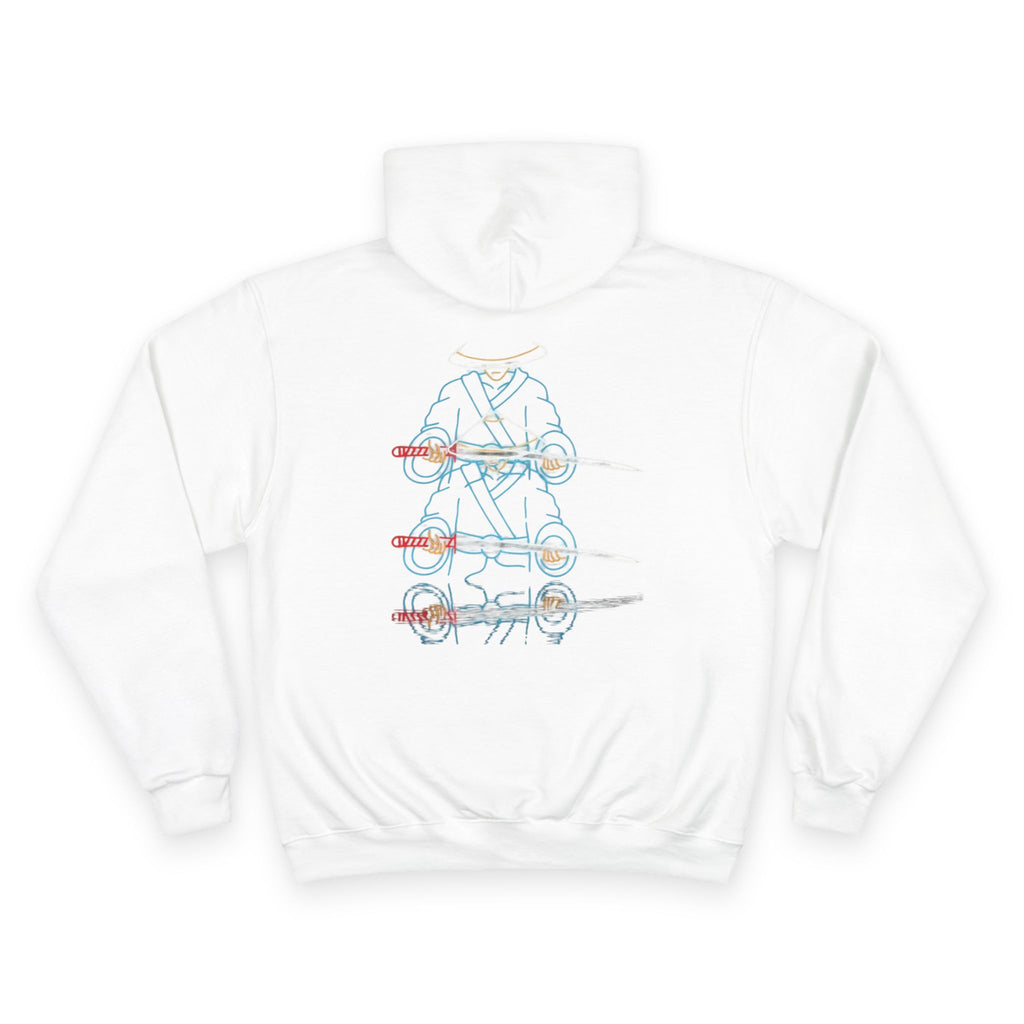 Skateboard Neon Lines Hoodie – Retro Skate Graphic Champion Sweatshirt