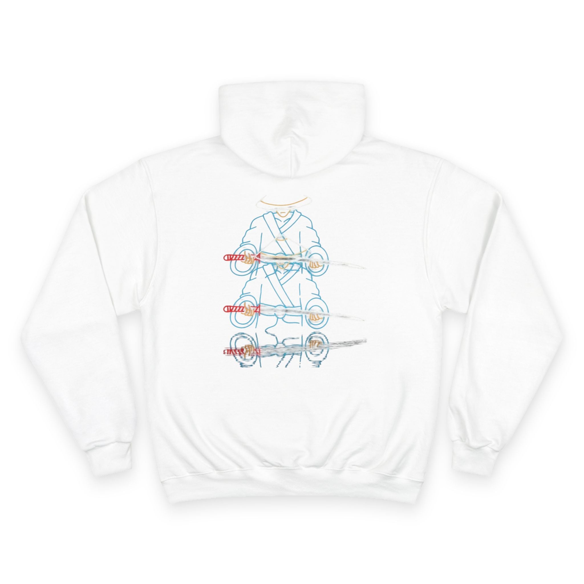 Skateboard Neon Lines Hoodie – Retro Skate Graphic Champion Sweatshirt