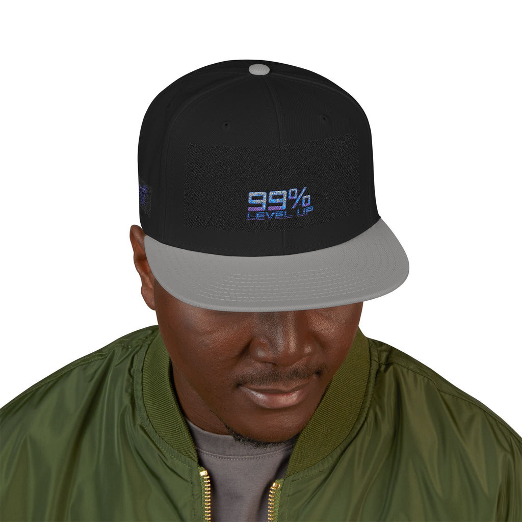 Neon Grid Snapback — Cyberpunk Embroidered Street Cap