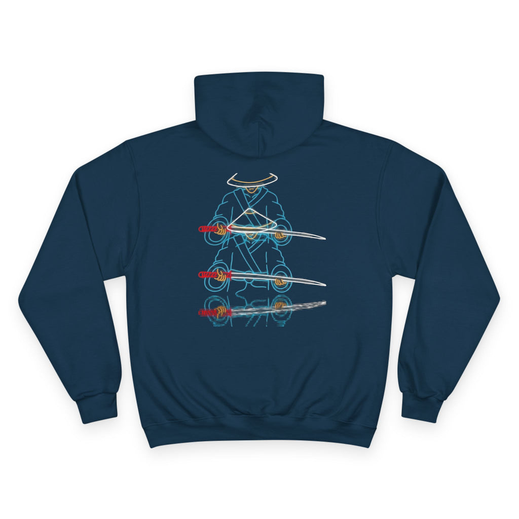 Skateboard Neon Lines Hoodie – Retro Skate Graphic Champion Sweatshirt