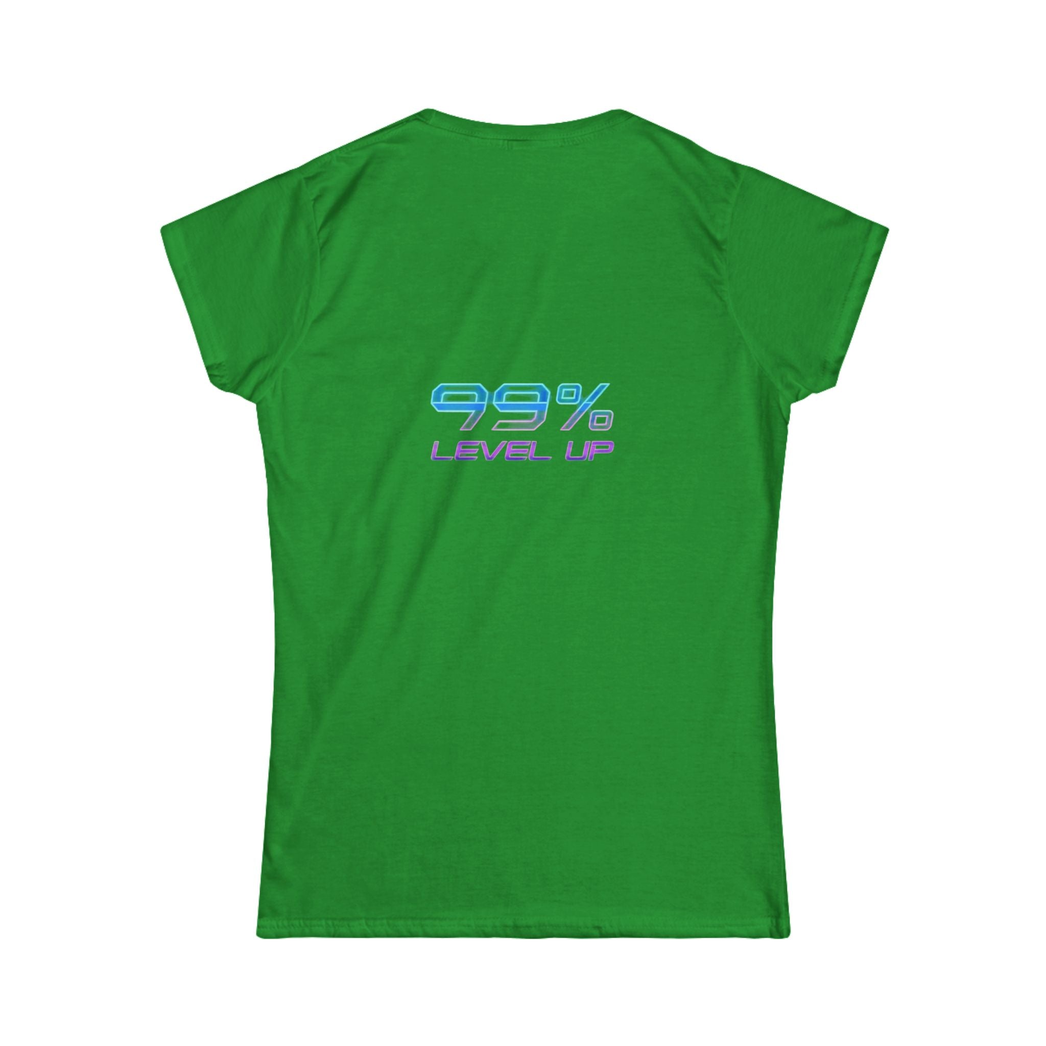 Ski Cat Graphic Tee — 'Level Up' Retro Gaming Skiing Women's T‑Shirt