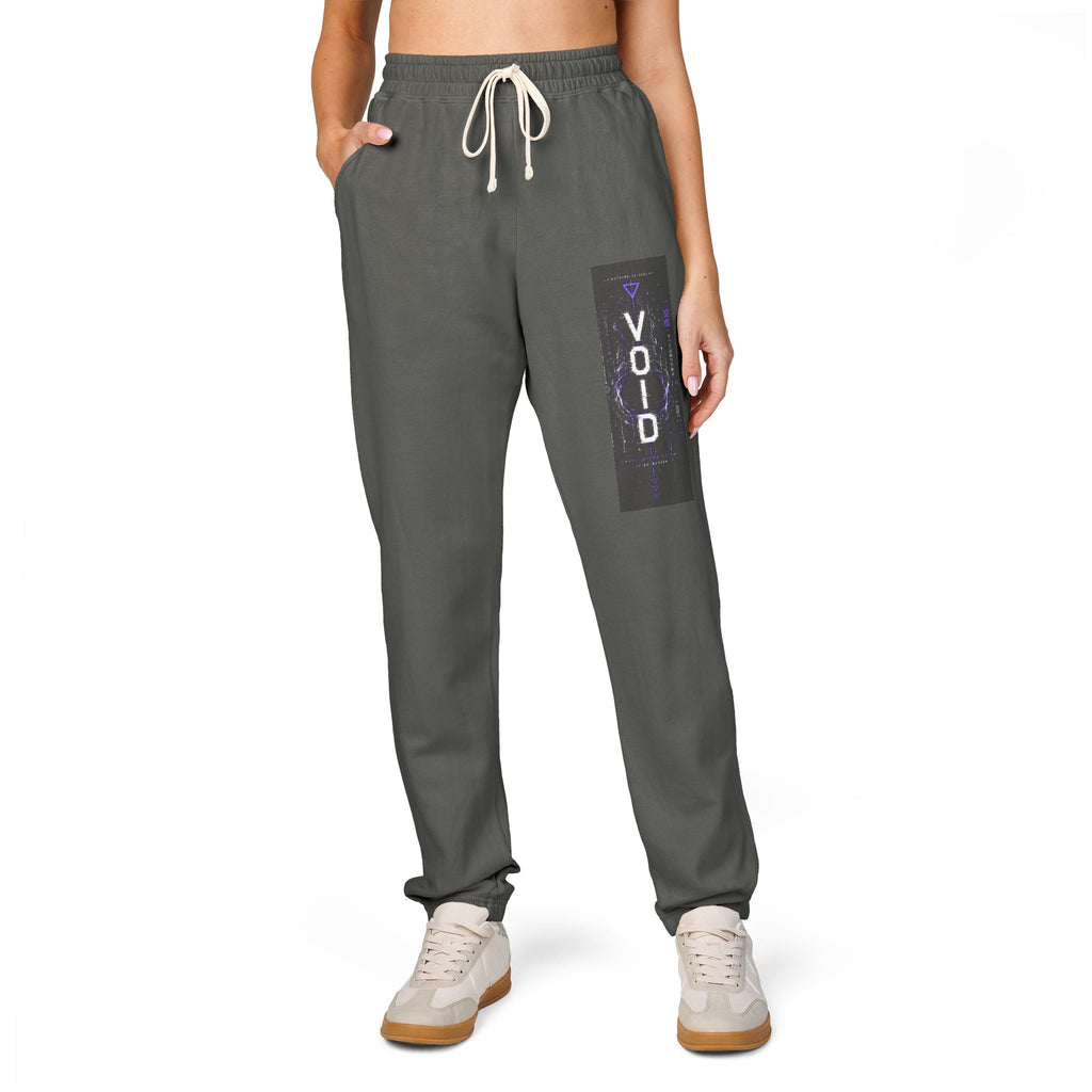 Void Graphic Sweatpants – Relaxed Garment-Dyed Fleece Joggers