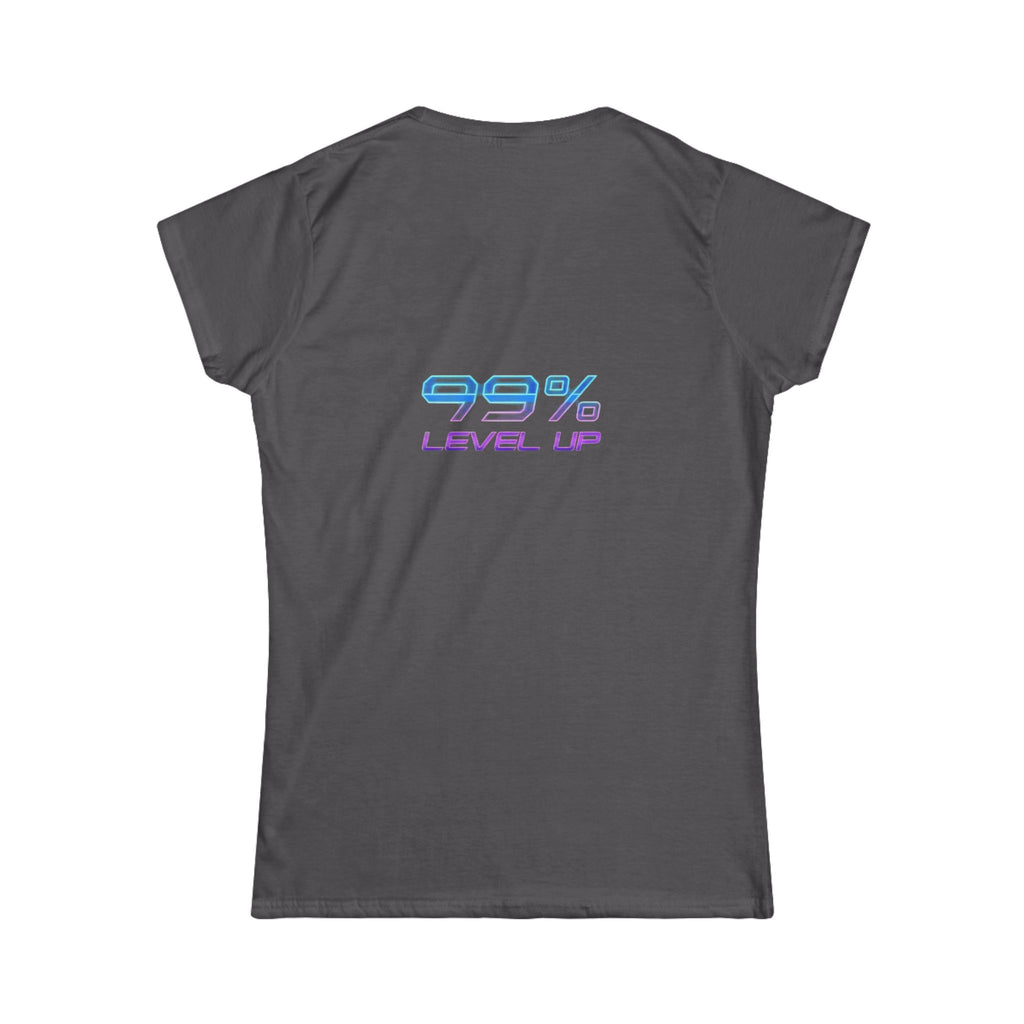 Ski Cat Graphic Tee — 'Level Up' Retro Gaming Skiing Women's T‑Shirt