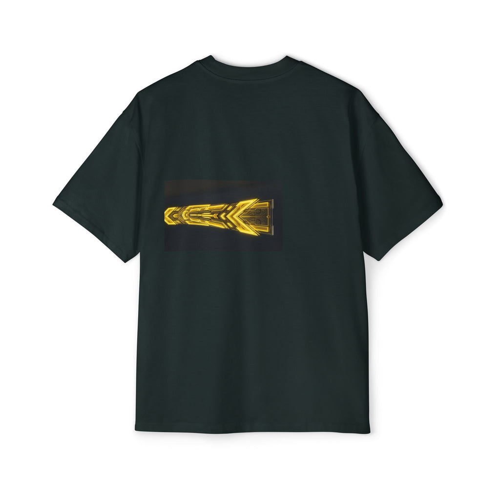 Glitch Override Tee — Futuristic Cyber Graphic Oversized T-Shirt