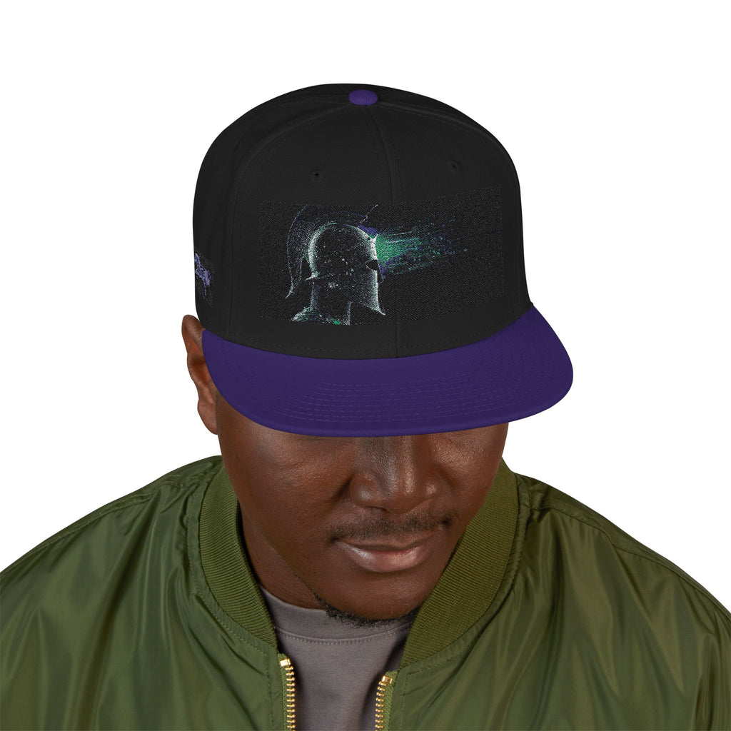 Galaxy Embroidered Snapback Hat — Space Nebula Neon Cyber Cap