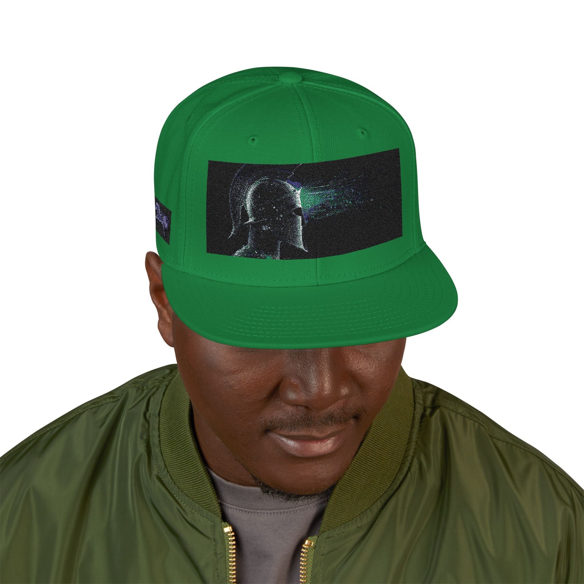 Galaxy Embroidered Snapback Hat — Space Nebula Neon Cyber Cap