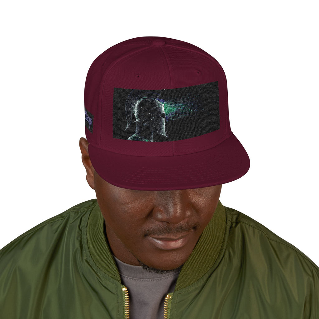 Galaxy Embroidered Snapback Hat — Space Nebula Neon Cyber Cap