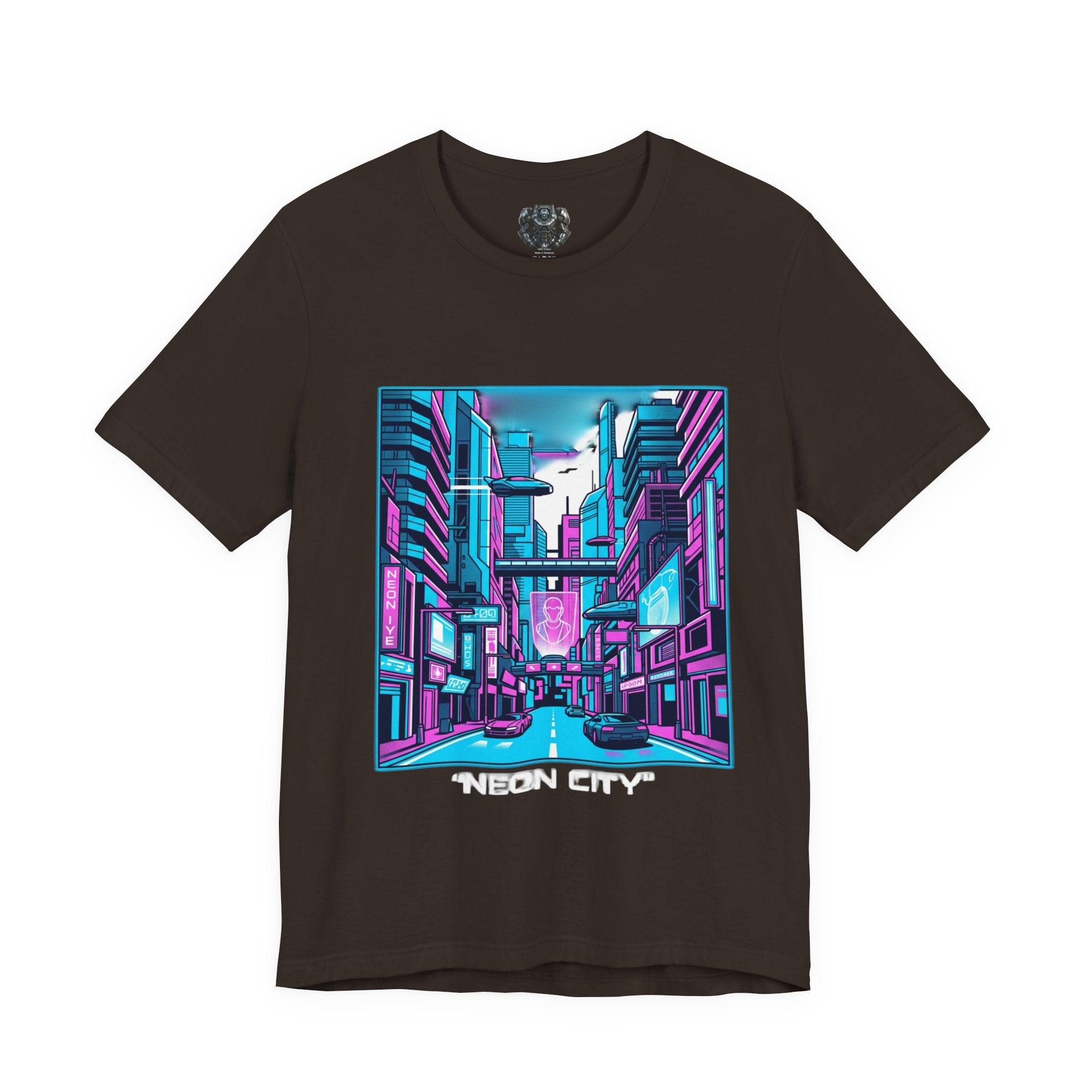 Cyber City Neon Tee — Retro Futuristic Streetwear Graphic T-Shirt