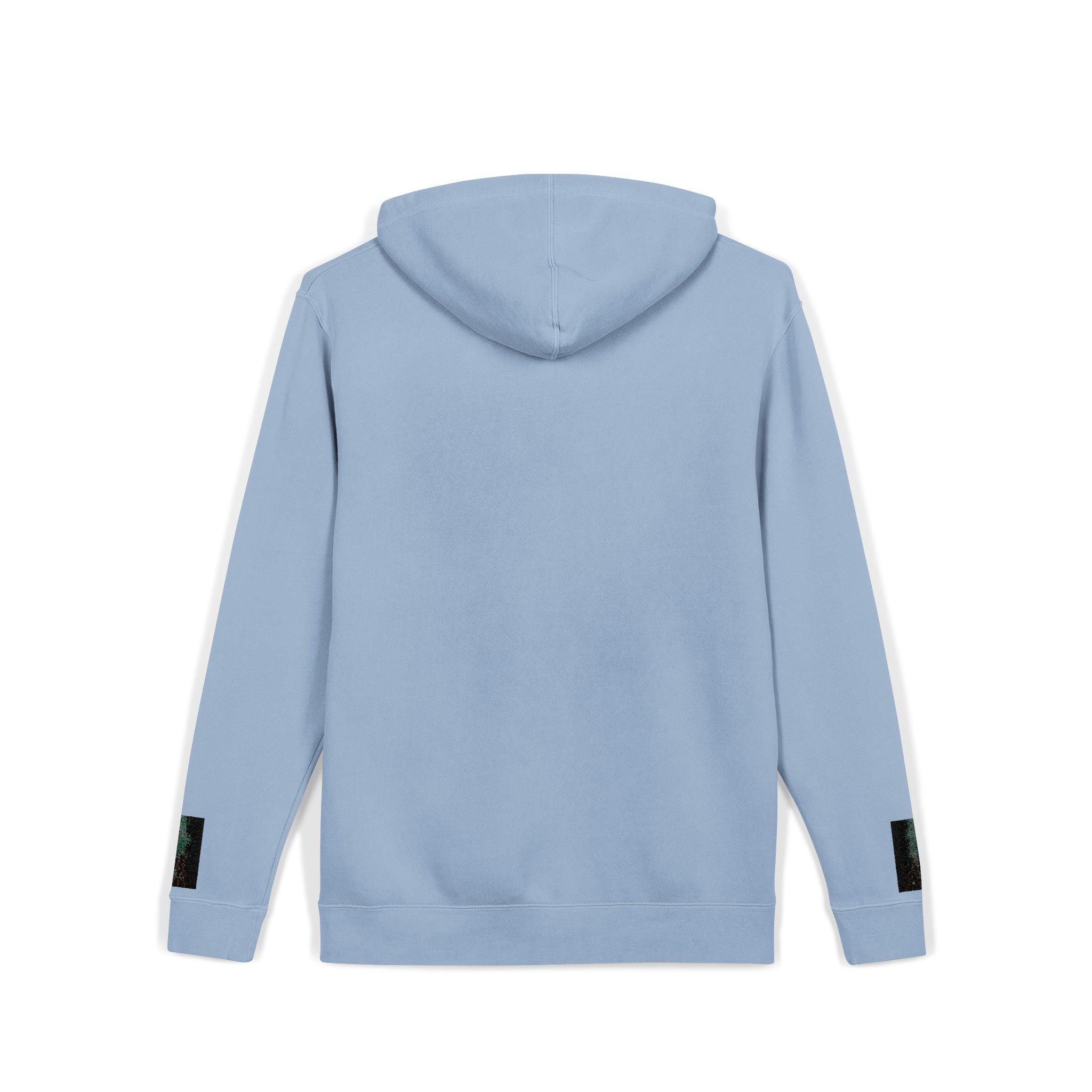 Pigment-Dyed Hoodie — Retro Blue Cassette Neon Cyberpunk Pullover