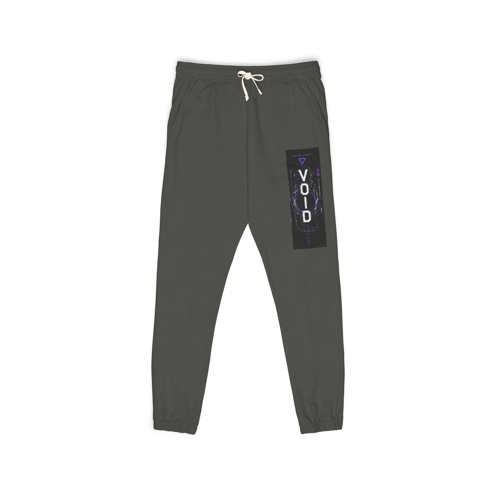Void Graphic Sweatpants – Relaxed Garment-Dyed Fleece Joggers