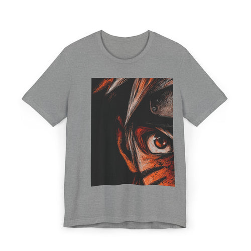 Anime Eye Portrait T-Shirt — Intense Ninja Gaze Graphic Tee