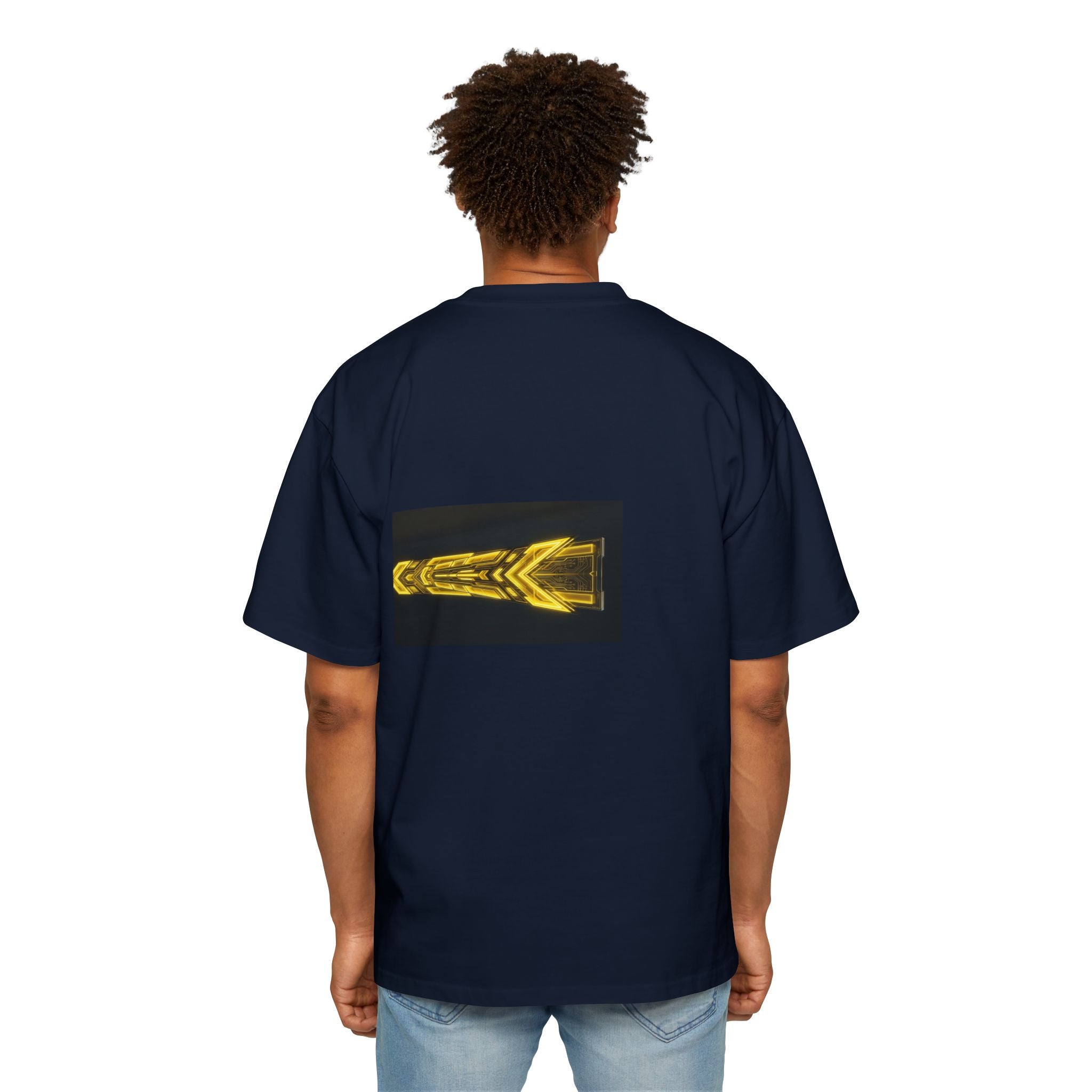 Glitch Override Tee — Futuristic Cyber Graphic Oversized T-Shirt
