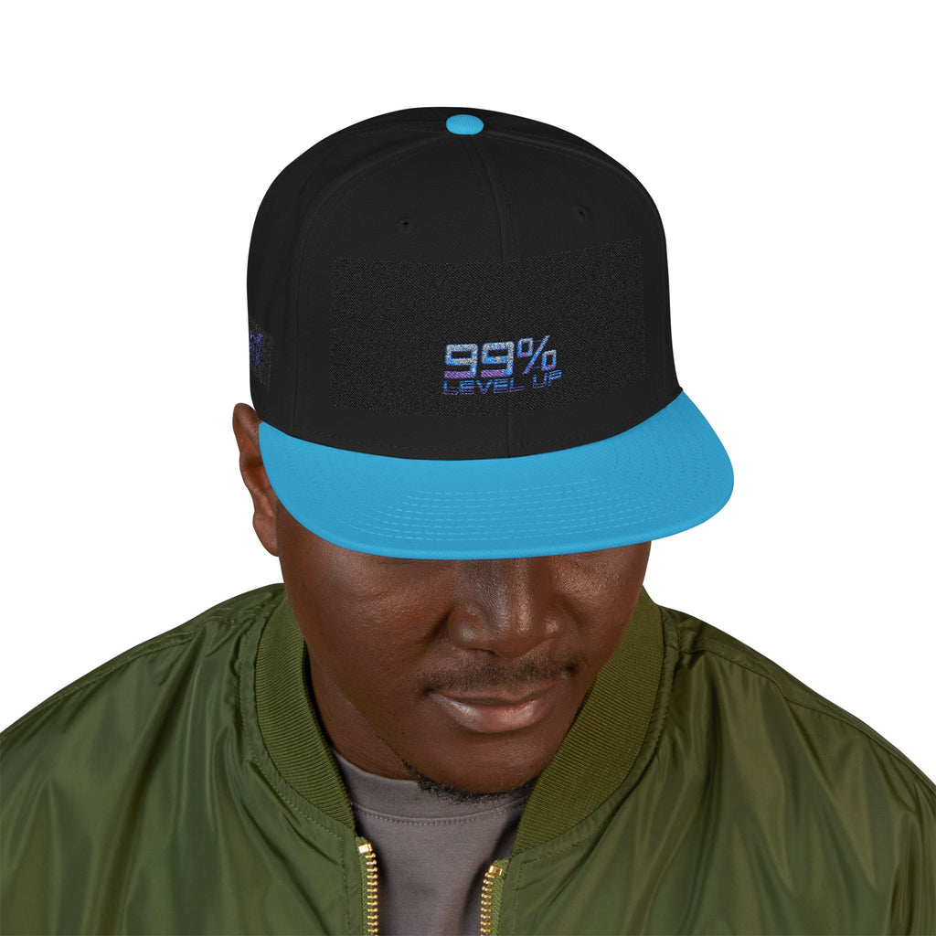 Neon Grid Snapback — Cyberpunk Embroidered Street Cap
