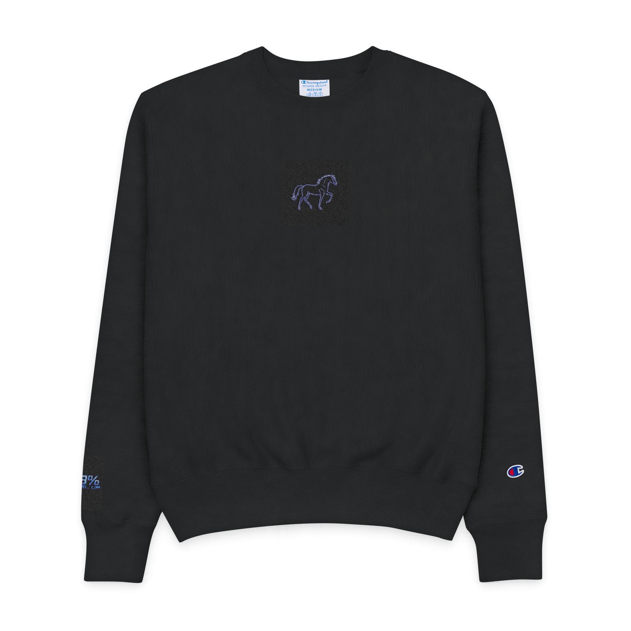 Men's Champion Crewneck Sweatshirt — Retro Neon Cyberpunk Heavyweight