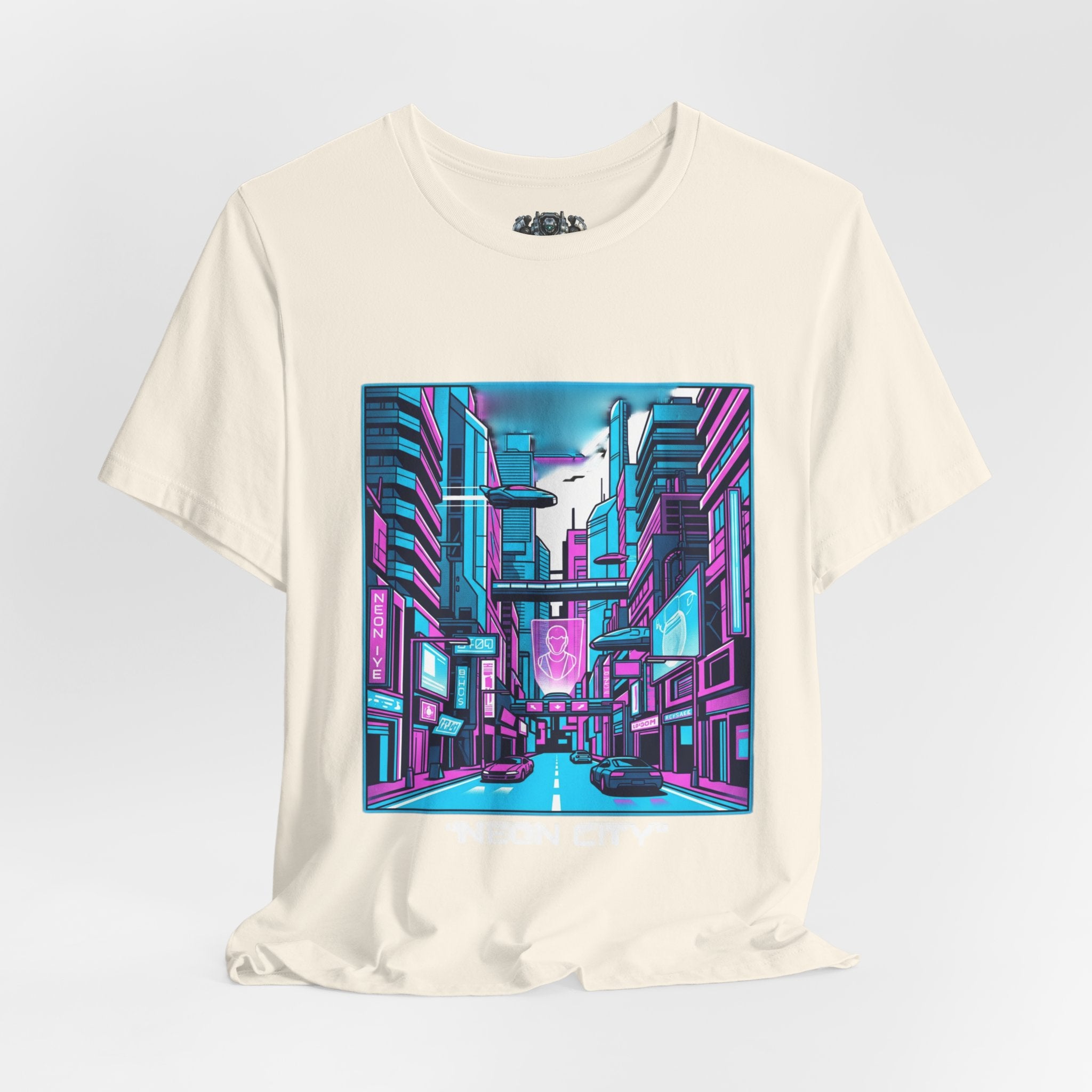 Cyber City Neon Tee — Retro Futuristic Streetwear Graphic T-Shirt