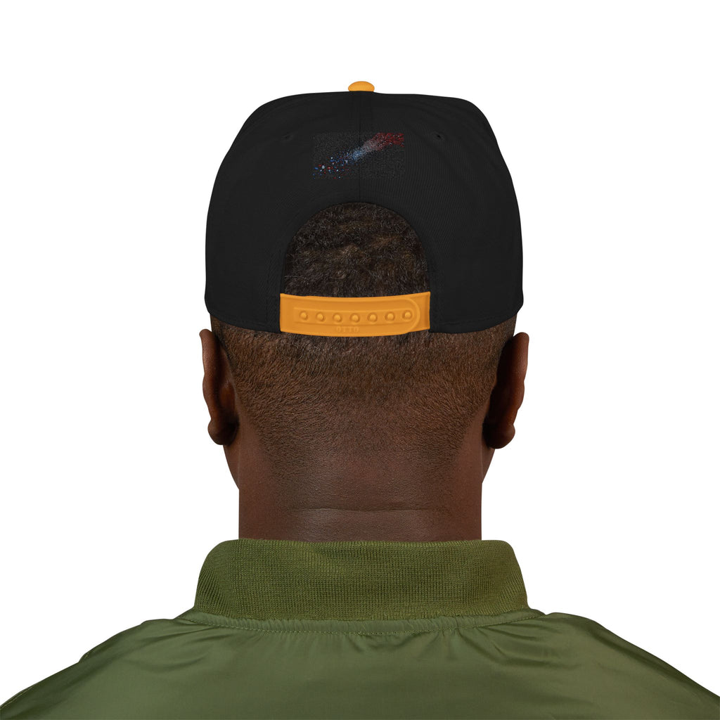 Galaxy Embroidered Snapback Hat — Space Nebula Neon Cyber Cap