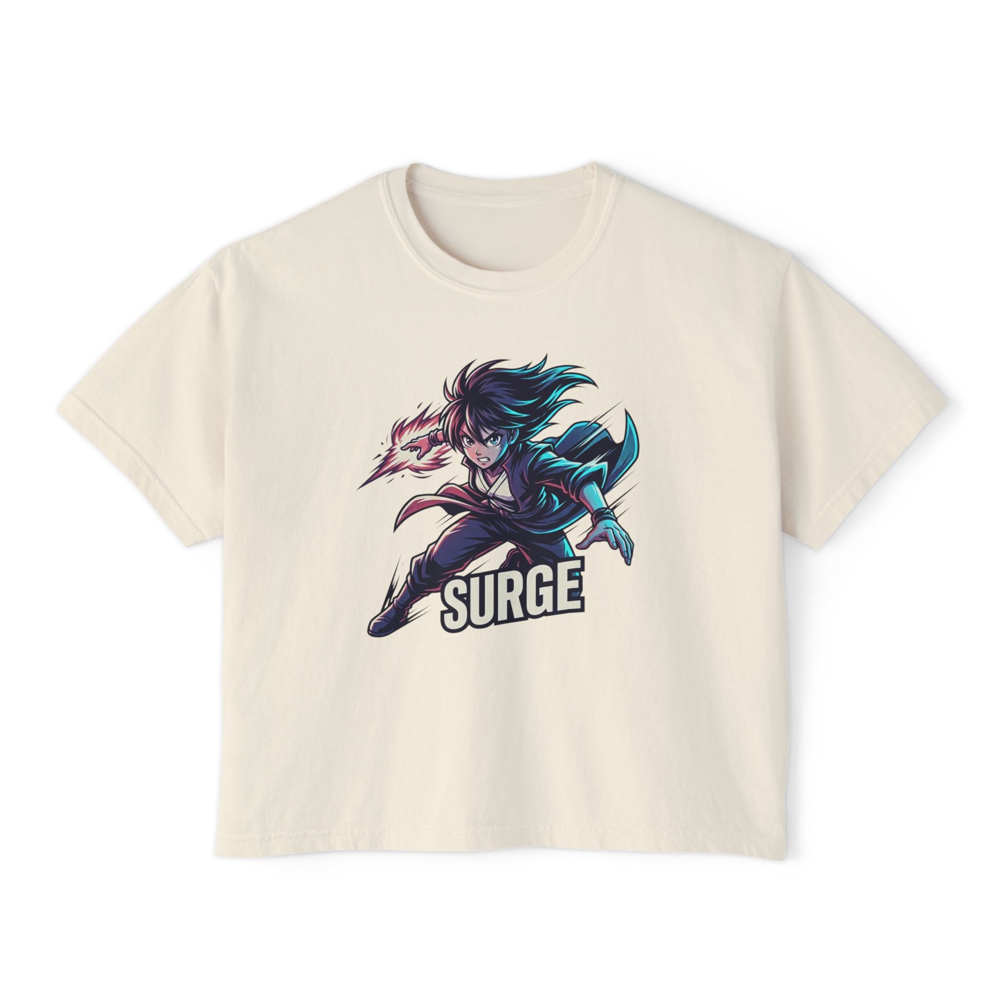 Surge anime warrior boxy graphic tee oversized streetwear — RAEVL