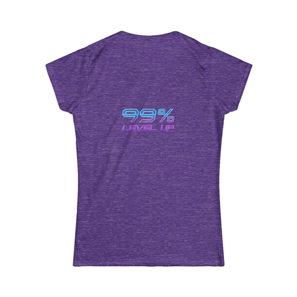 Ski Cat Graphic Tee — 'Level Up' Retro Gaming Skiing Women's T‑Shirt