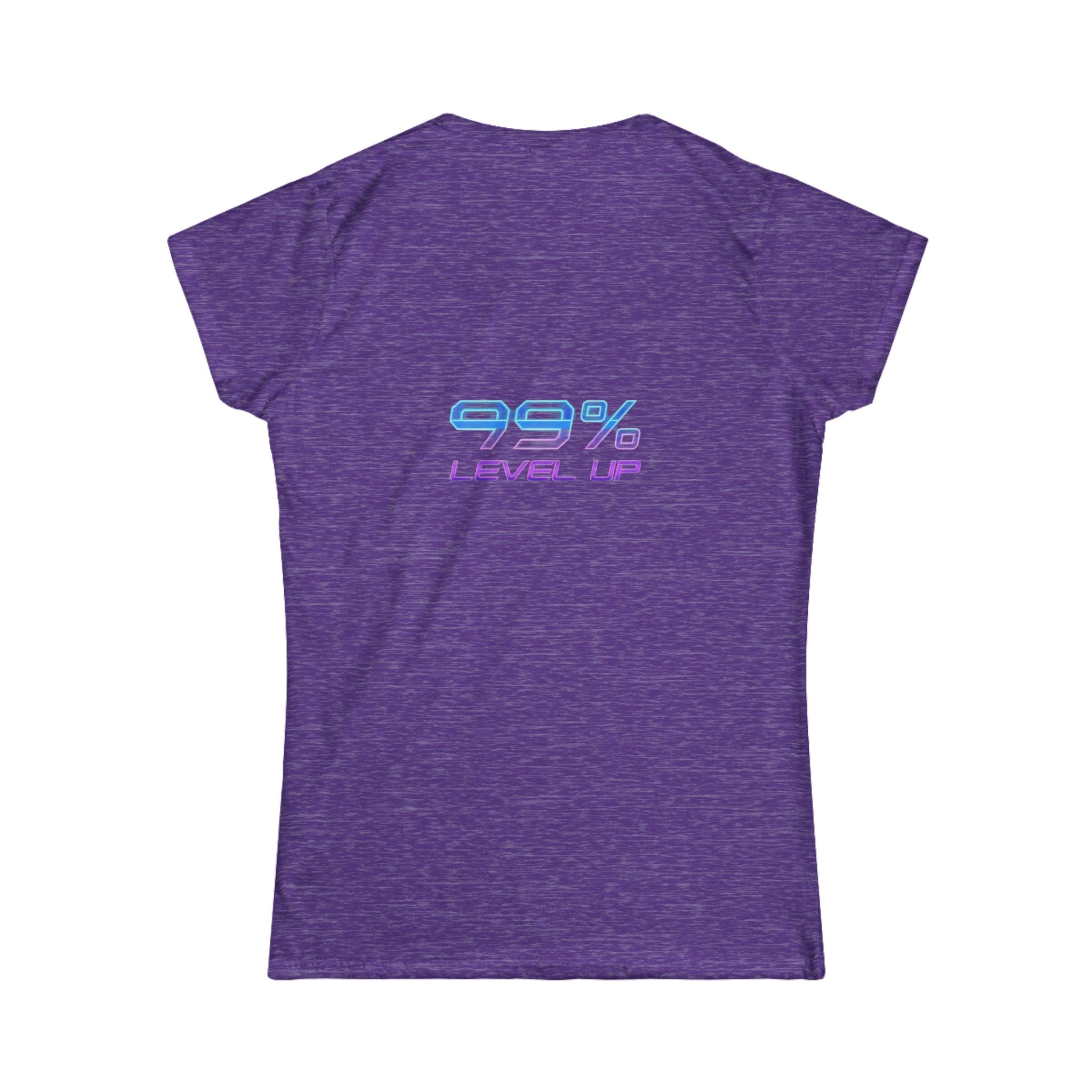 Ski Cat Graphic Tee — 'Level Up' Retro Gaming Skiing Women's T‑Shirt