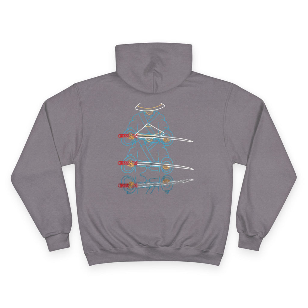 Skateboard Neon Lines Hoodie – Retro Skate Graphic Champion Sweatshirt