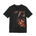 Anime Eye Portrait T-Shirt — Intense Ninja Gaze Graphic Tee