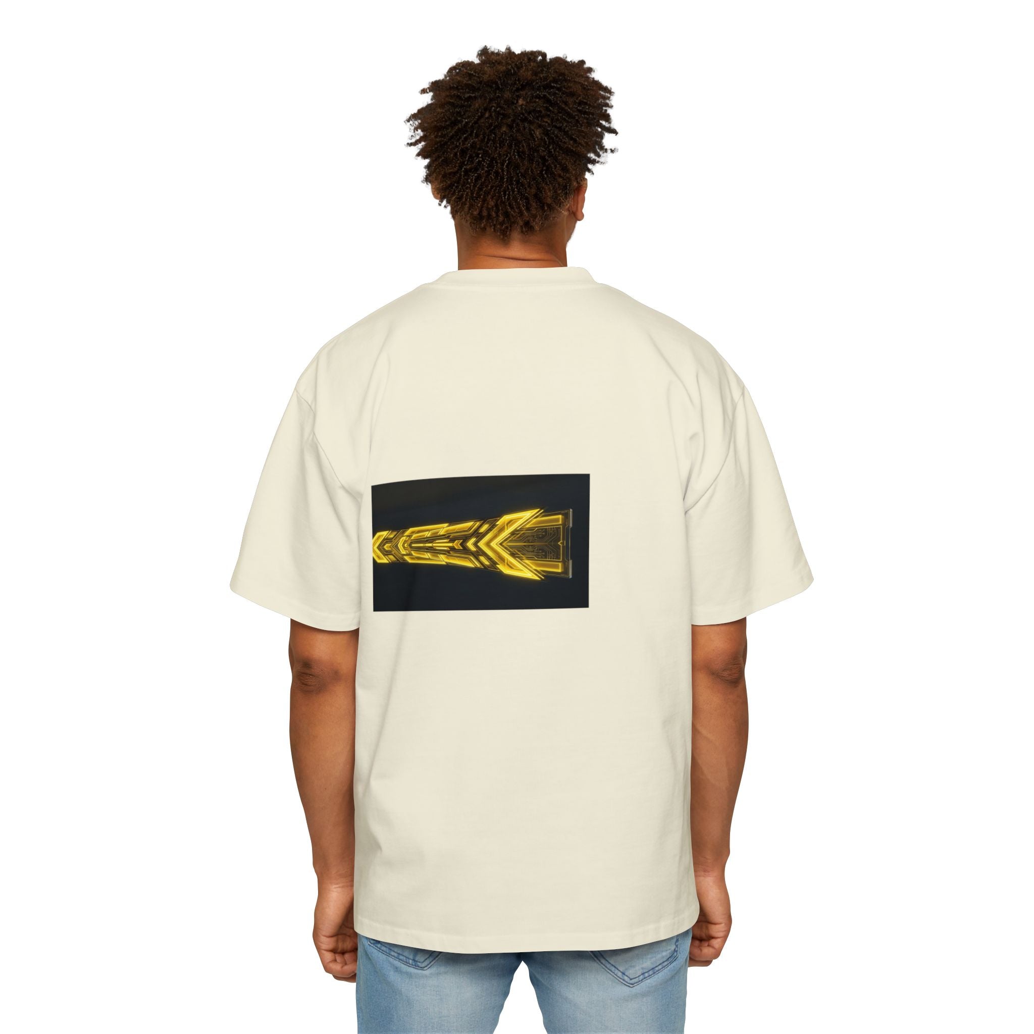 Glitch Override Tee — Futuristic Cyber Graphic Oversized T-Shirt
