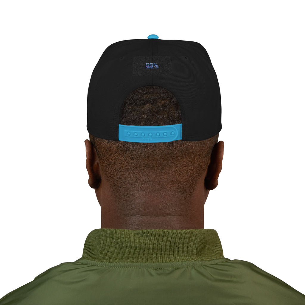 Neon Grid Snapback — Cyberpunk Embroidered Street Cap