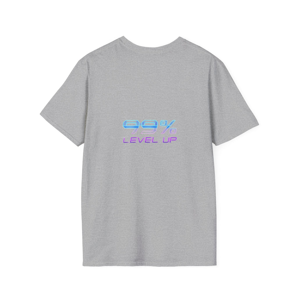 Neon Rider T-Shirt — Pink Horse Front & “99% Level Up” Retro Back