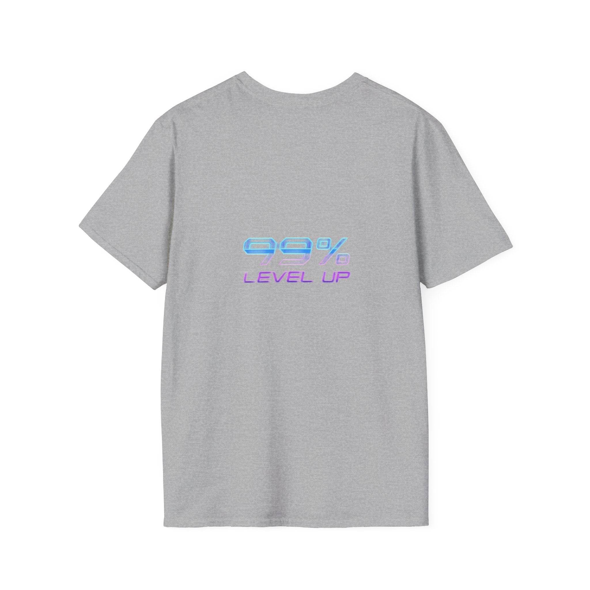 Neon Rider T-Shirt — Pink Horse Front & “99% Level Up” Retro Back
