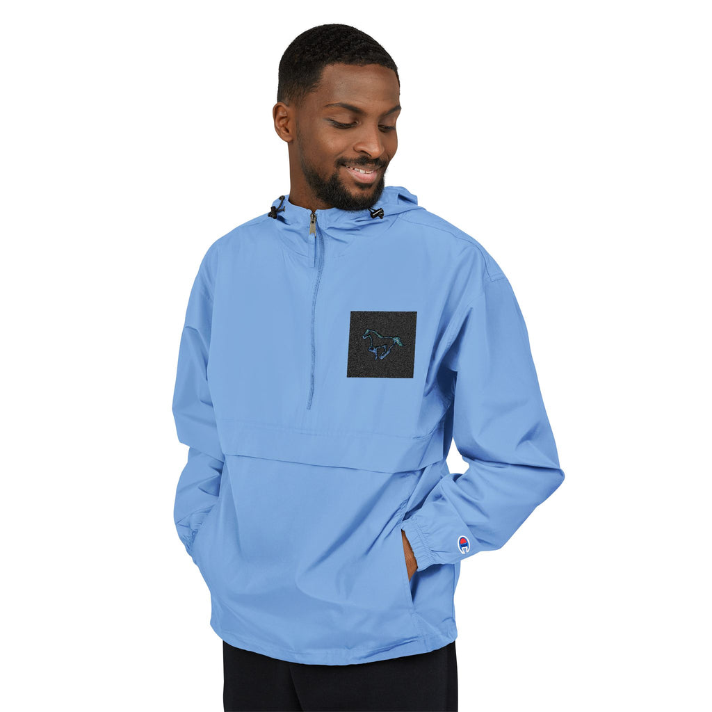 Champion Packable Anorak Jacket — Neon Cyberpunk Unisex Windbreaker