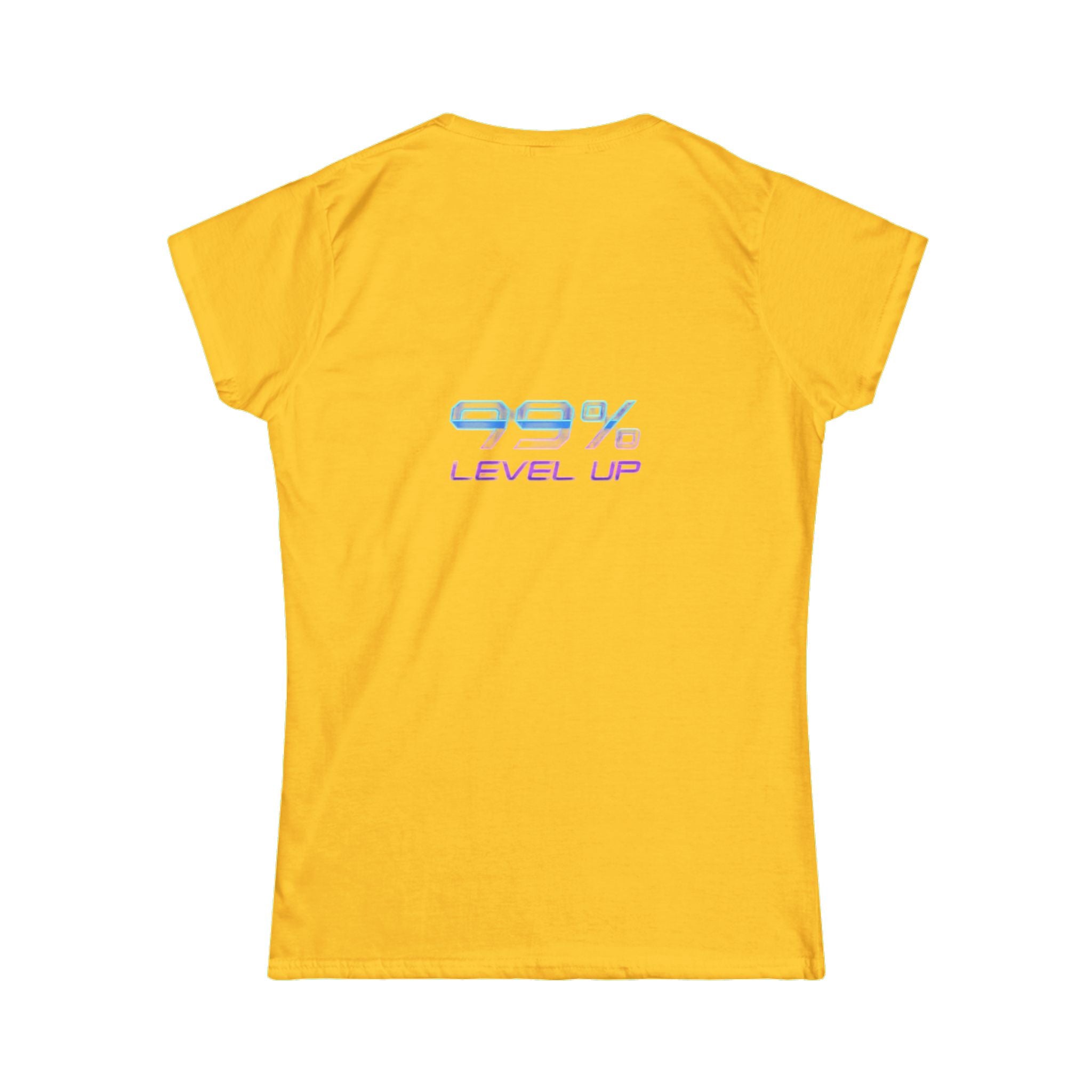 Ski Cat Graphic Tee — 'Level Up' Retro Gaming Skiing Women's T‑Shirt